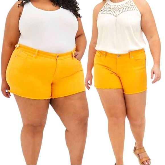 Torrid Mango Mid-Rise Vintage Stretch Midi Short Size 20 - Picture 4 of 9